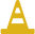 Yellow traffic cone icon